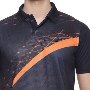 Toile solide de sublimation personnalisée à séchage rapide pour chemise hommes tissu polyester respirant vêtements de sport uniforme d'équipe golf décontracté - Product Image 5