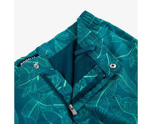 Shorts de sport décontractés pour hommes OEM, imprimés en usine, motif uni, coupe-vent, respirants, séchage rapide, polyester/nylon extensible, design linéaire - Product Image 3