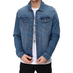 Veste en jean légère à col montant pour hommes Style High Street Nouveau pour la vente en ligne de l'hiver 2024 - Product Image 1