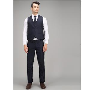 ชุดสูทผู้ชายสีน้ำเงินกรมท่าคุณภาพสูง 5 ชิ้น สำหรับงานแต่งงาน ธุรกิจ และโอกาสทางการ มีจำหน่ายสำหรับราคาส่งออกจากอินเดีย - Product Image 1