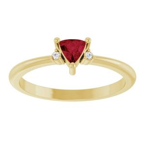 Anillo de Compromiso Stuller Dainty 72435:256P, 14K, Chapado en Platino y Rodio, Diseño de Luna, Incrustaciones de Luna, Acabado Liso - Product Image 2