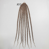 Estensioni per trecce a box braid pre-annodate in fibra a bassa temperatura da 24 pollici per dreadlock e trecce bobble, all'ingrosso, per donne nere