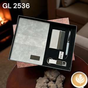 2026 New Products Custom 4 in 1 Luxury Business Kit Notebook Card Holder Pen Key chain Corporate Gift Set Business - Product Image 6