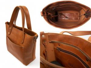 Haute qualité femmes sac fourre-tout Vintage en cuir véritable grande capacité un sac à bandoulière sac à main LTB-0016 - Product Image 5