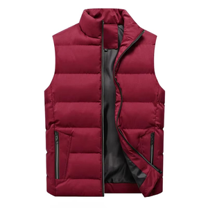 New Arrival Men's Casual Hooded Canvas Waterproof Breathable Winter Puffer Vest-High Quality Low MOQ Customizable Front - Product Image 4