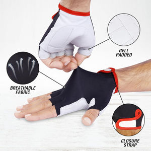 Guantes de Ciclismo de Alta Calidad con Almohadilla de Gel, Medios Dedos, Transpirables, Ligeros, para Entrenamiento en Bicicleta - Product Image 3