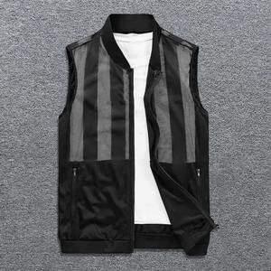 Summer Men Vest Quick-Dry Mesh Sleeveless Multi-Pocket Men Jacket Zipper Pockets Full Zip Closure Elastic Hem Vest For <b>Fishing</b> - Product Image 6