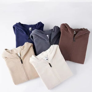 Sudadera con capucha de algodón 100% de alta calidad para hombre, peso pesado, cremallera completa, de gran tamaño y con capucha para la temporada de otoño, sudaderas con capucha - Product Image 3