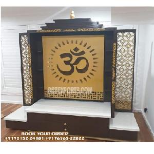 Trendy Teak Wooden <b>Temple</b> With OM Design Big Size Pooja <b>Temples</b> in Teak Wood for Sale Designer Large Size Teak Wood <b>Temple</b> USA - Product Image 1