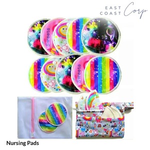 Coussinets d'allaitement réutilisables en bambou-Essentiels d'allaitement lavables. Paquets de 1 à 10 paires à motifs doux écologiques - Product Image 2