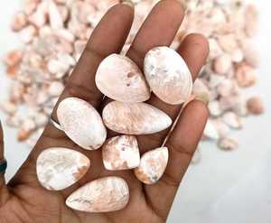 หินอัญมณีหลวม scolecite Cabochon ธรรมชาติหินอัญมณี scolecite Cabochon จำนวนมากที่ไม่ซ้ำกันสำหรับเครื่องประดับ - Product Image 6