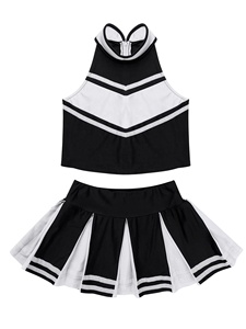 2026 Cheerleading Outfits-Cheerleader Uniforms Team Wear Black And Blue Cheerleading Uniform For Dance - Product Image 3
