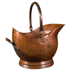 Seau à charbon en métal de conception nouvelle, fait à la main, noir, avec poignée, pour la maison, le jardin, le foyer, les seaux à bois - Product Image 2