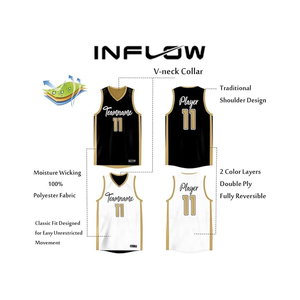 Maillots de basket-ball respirants confortables conception gratuite ligue équipe joueurs Logo uniforme de basket-ball - Product Image 6