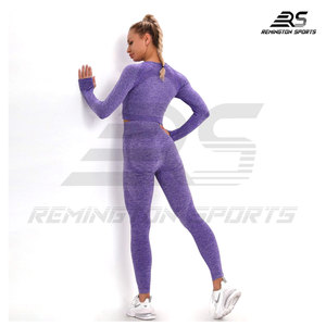 Ensemble de yoga sans couture de haute qualité pour femmes, top ventes, ensemble de yoga en polyester spandex pour femmes - Product Image 3