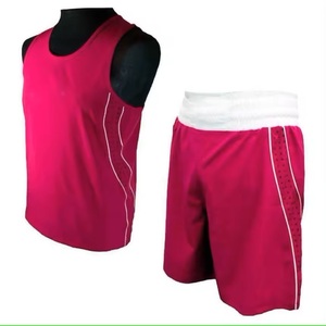 Uniforme Profesional de Boxeo para Entrenamiento y Combate, Conjunto de Chaleco y Pantalones Cortos de Muay Thai, Transpirable, de Poliéster, Diseño Único, Ropa Deportiva CP-BU-01 - Product Image 2
