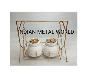 Juego de 4 tarros de fruta seca de metal con soporte contenedor de frutas secas de calidad premium diseño de tendencia utensilios de cocina almacenamiento tarro de frutas secas - Product Image 2