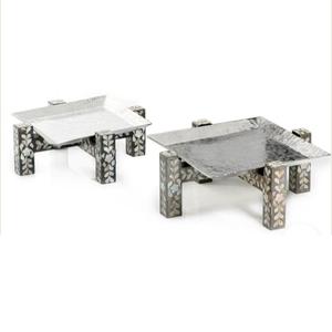 Vajilla de Metal con forma personalizada, Decoración de mesa, bandeja para servir, bandeja de Metal con diseño en relieve para Catering, bandeja para servir platos - Product Image 6