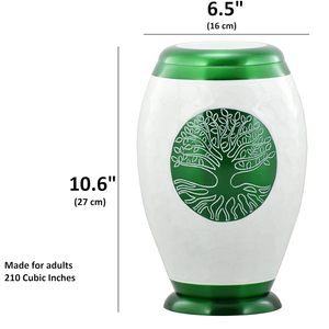 Urnes funéraires modernes en alliage métallique pour cendres d'adultes, couleur personnalisée, pots décoratifs, rangement commémoratif des cendres - Product Image 4