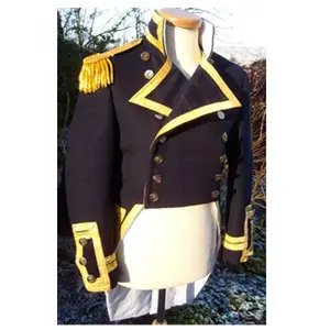 拿破仑最佳2023摄政英国少年队长海军蓝尾衣100% 羊毛新拿破仑摄政英国少年队长