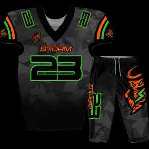 เสื้อฟุตบอลเยาวชนอเมริกันพิมพ์ลายออกแบบได้ตามต้องการกางเกงขาสั้นระบายอากาศพร้อมแขนสั้นขนาดใหญ่พิเศษสไตล์ฤดูร้อน - Product Image 6