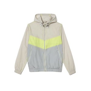 Veste coupe-vent respirante décontractée à la mode en gros imperméable à l'eau à blocs de couleur pour hommes grande taille en toile à capuche pour l'extérieur - Product Image 4