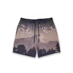 Pantalones cortos de sudor de poliéster con sublimación de doble capa con logotipo personalizado, cierre de cintura elástica sólida para gimnasio informal, deporte, ejercicio de verano - Product Image 2