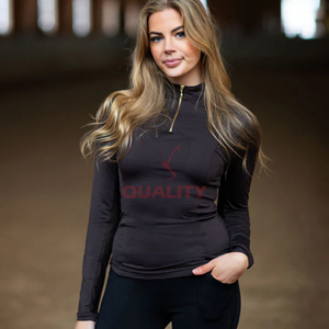 Tela elástica de secado rápido, camisa atlética Ecuestre para mujer, transpirable, que absorbe la humedad, ajuste elegante, diseño ligero Para Caballo - Product Image 6