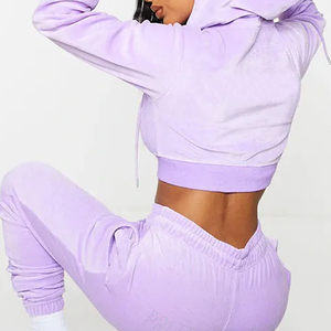 Unisex Lightweight Winter Track Suit Regular Fit Long Sleeve Sweatpants Solid Color Custom Logo Plus 100% Cotton Breathable - Product Image 3