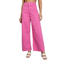 Jeans de Mezclilla para Mujer de Primera Calidad, Lavados, de Cintura Media y Pierna Ancha, Diseño Personalizado, Ecológicos, de Secado Rápido, Estilo Casual