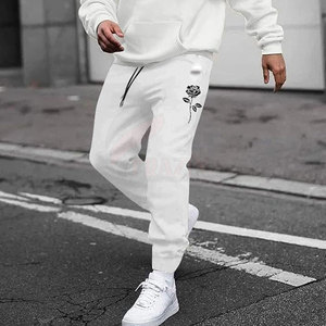 Nouveau pantalon de survêtement droit décontracté pour homme 100% Coton Écologique Séchage rapide Léger Confortable Imprimé délavé foncé OEM - Product Image 2