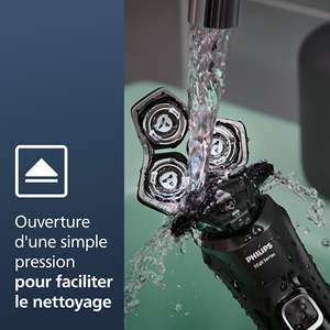 Afeitadora Rotatoria Eléctrica Azul, para Uso en Seco/Húmedo, Triple Cuchilla, Resistente al Agua IPX7, Recortadora Extraíble, Estuche de Viaje, Sistema de Limpieza para Rostro - Product Image 1