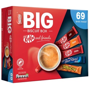 Nestle KitKat The Big Biscuit Box Individually <b>Wrapped</b> Chocolate Biscuit Bars - 69 Bars - Product Image 1