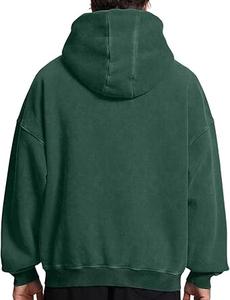 Al Aire Libre de secado rápido personalizado en blanco Color sólido ropa de los hombres Zip Up Pullover Hoodie Sun Fade ácido lavado Vintage invierno capucha gruesa - Product Image 2