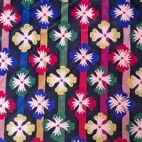 Tissu en velours doux brodé à la main par des artisans, idéal pour la confection de meubles, sacs et vêtements – Vente en gros