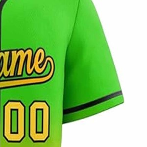 Jersey de béisbol liso con logotipo personalizado, camisas a rayas con botones, Jersey deportivo de poliéster, uniformes de ropa de béisbol para - Product Image 3