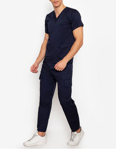 Haute qualité sur mesure manches courtes vêtements de travail soins infirmiers gommage ensembles hôpital médical doux uniforme pour hommes - Product Image 2
