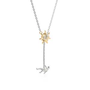 Jeulia Icarus Myth Adjustable Pave Halo Sun Lariat Necklace with Zircon - Product Image 2