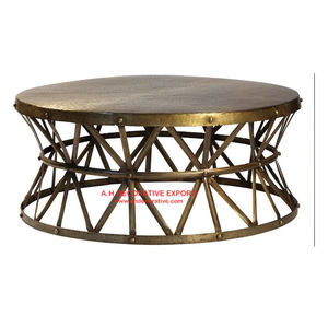 โต๊ะกาแฟสเตนเลสสตีลสีทองสไตล์นอร์ดิกดีไซน์หรูหราสำหรับห้องนั่งเล่น - Product Image 6