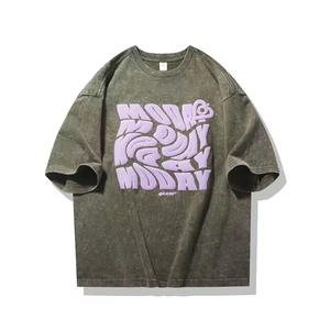 Custom Design Oversized Cotton T-Shirt with 3D Puff Printed Logos Durable and Anti-Pilling <b>Shorts</b> <b>Sleeves</b> - Product Image 4