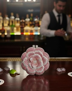 Elegant Resin Casual Floral Embroidery Half Moon Candy Pattern Fashion Evening <b>Clutch</b> Women Party Festive Celebrations <b>Wedding</b> - Product Image 3