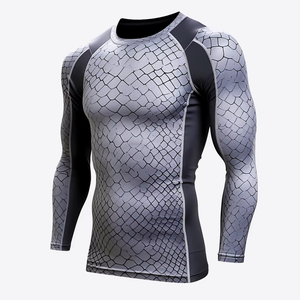 Custom Bjj SURF Rash Guard Rash Guard Jiu Jitsu Long Sleeve MMA Compression Rash Guard for Men's <b>top</b> quality OEM Service - Product Image 3