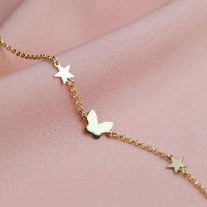 Pulsera con Dijes de Diseño de Mariposa de Forma Simple, Chapada en Rodio, Moderna para Mujer, Turca, Hecha a Mano, de Plata de Ley 925 - Product Image 4