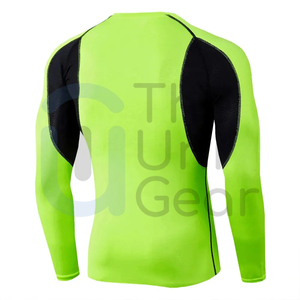 Rashguard de compression pour hommes, haute performance, respirant, haute qualité, manches longues, en Spandex/Polyester, couleurs personnalisables - Product Image 5