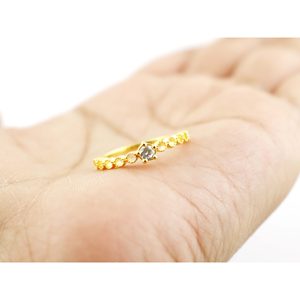 Bague de fiançailles délicate en or jaune massif 18 ct avec diamant véritable pour elle - Product Image 6