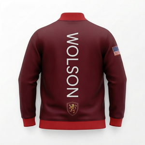 Conjunto Deportivo Personalizado de Invierno con Logotipo Impreso en la Parte Delantera, Chaqueta y Pantalones Deportivos Sublimados con Cierre Completo, de Poliéster y Nailon, Unisex para Adultos - Product Image 2