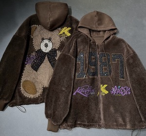 Chaqueta con Capucha Tejida Estampada para Mujer, Transpirable, Estilo Urbano, Elegante, para Otoño, con Acabado de Alta Calidad - Product Image 4