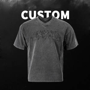 Logotipo personalizado de diseño de algodón de pantalla de peso pesado de secado rápido cómodo suave cuello redondo en blanco - Product Image 5