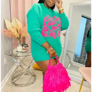 เสื้อคลุมคาร์ดิแกนไหมพรมถักสไตล์วินเทจสำหรับผู้หญิง ไซส์เดียว ผ้าฝ้าย ทรงโอเวอร์ไซส์ ระบายอากาศได้ดี เหมาะสำหรับฤดูหนาว สวมใส่สบายๆ แบบเดรสยาว - Product Image 3