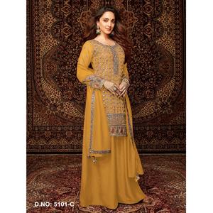 Costume Salwar de mariage à manches longues de style traditionnel Maruti avec ensemble Dupatta brodé Chinon Qualité d'exportation - Product Image 1